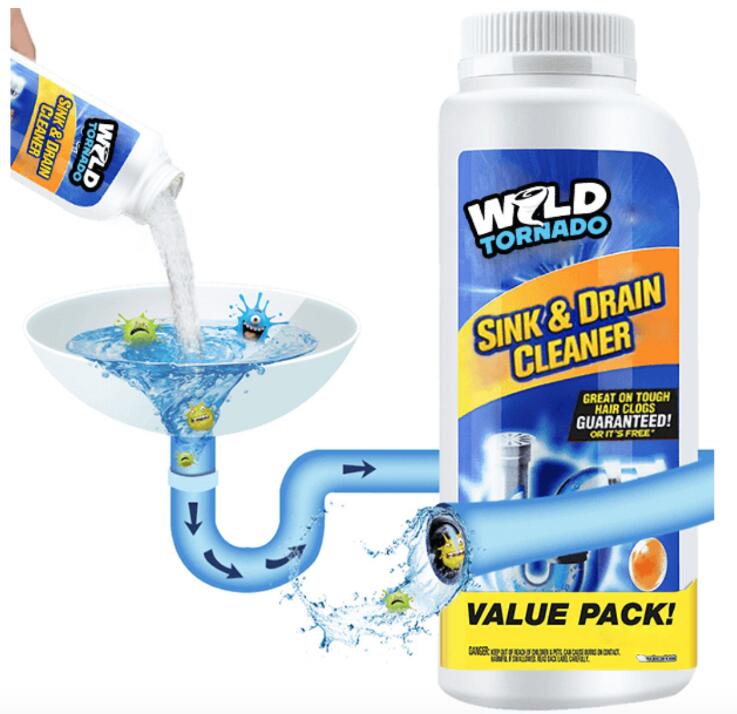 Ralo entupido nunca mais — dissolva obstruções em poucos minutos