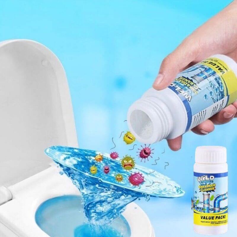 Ralo entupido nunca mais — dissolva obstruções em poucos minutos